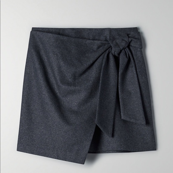 ARITZIA WILFRED HEATHER CHARCOAL NWT SKIRT - Picture 7 of 7